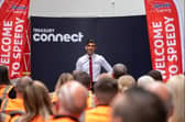 Rishi Sunak at Speedy Services in Milton Keynes yesterday
