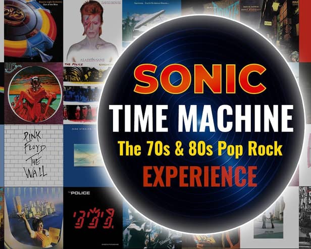 Sonic Time Machine - The 70s and 80s Pop Rock Experience logo