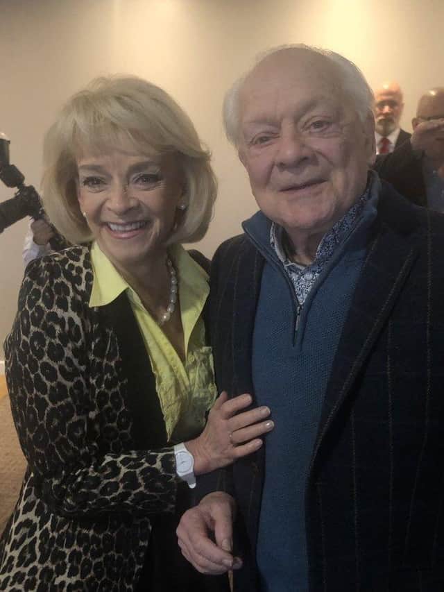 Sue Holderness and Sir David Jason, photo from @SueHolderness
