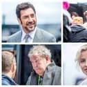 Javier Bardem, Brad Pitt, Jeremy Clarkson, and Leah Williamson. Photos from  Kirsty Edmonds
