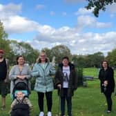 Councillor Emily Darlington with some of the residents of the Lakes Estate in Bletchley