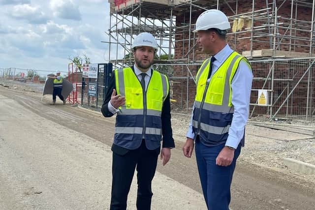 Cllr Marland and Paul Smits, managing director for Bellway Northern Home Counties at the Whitehouse development