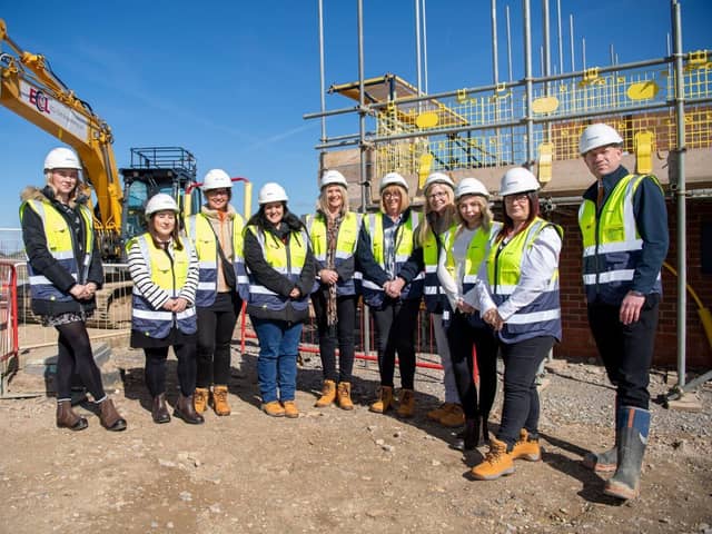 Women from Bellway’s divisional office in Milton Keynes pay a visit to Bellway at Whitehouse Park