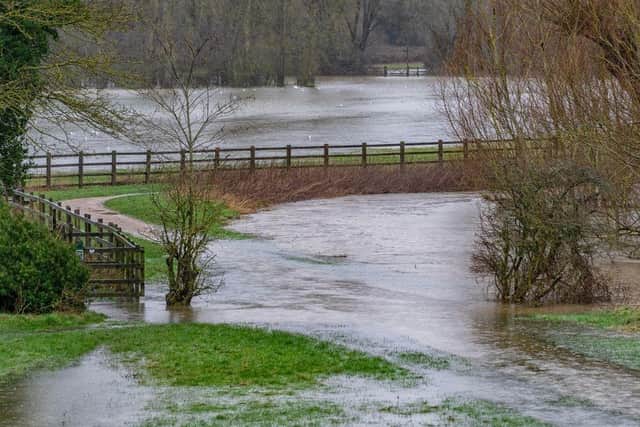 This park in Milton Keynes is underwater in parts following Storm Henk