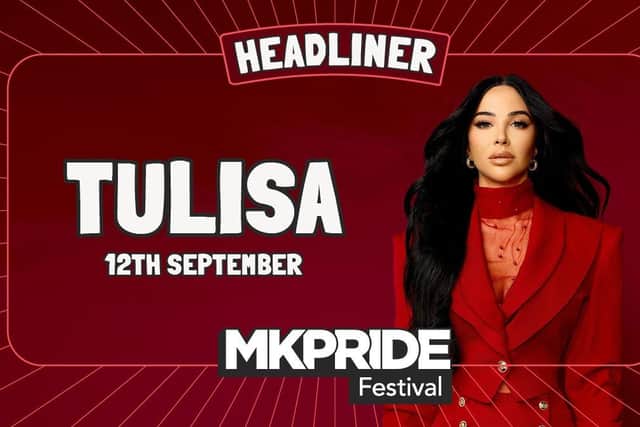Singing sensation Tulisa has been announced as the headliner for Milton Keynes Pride Festival 2026.