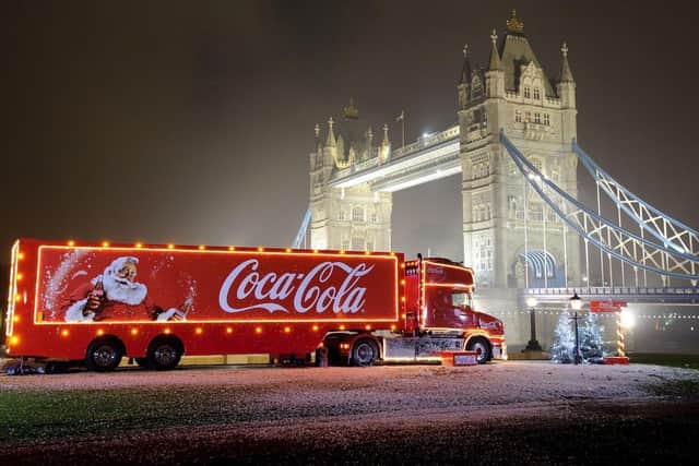 The Coca-Cola truck in London