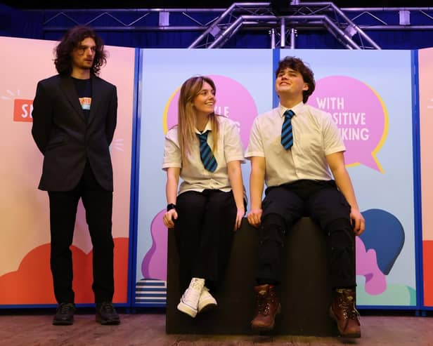 Cast at performance