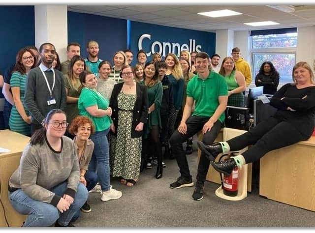Connells colleagues support Wear It Green day for Mind. Image: Connells Group.