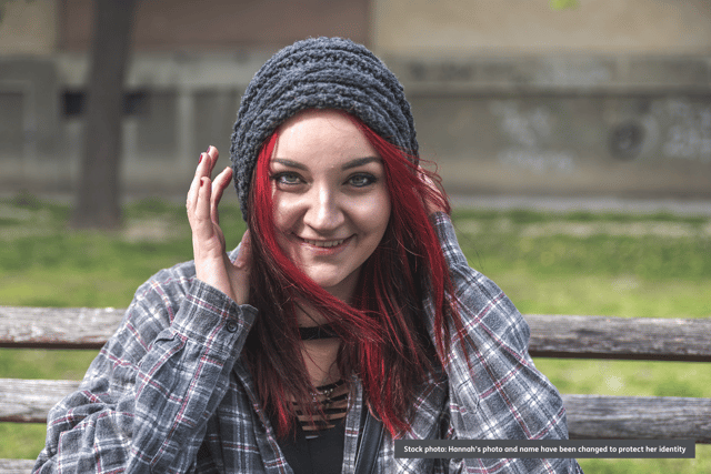 Hannah now leads a full and active life after being too scared to leave her house for five years