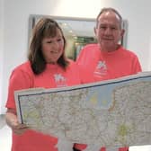 John and Wendy Cunningham plan to walk the length of the country to raise funds for the hospital that saved John's life