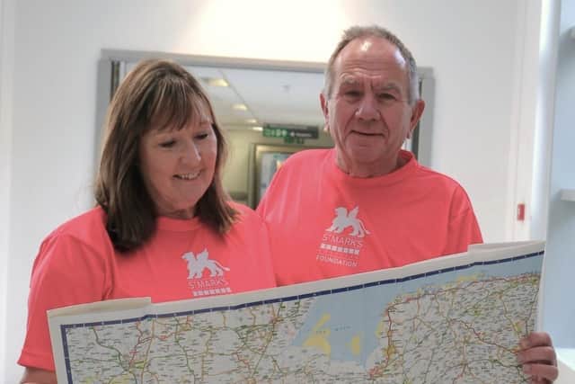 John and Wendy Cunningham plan to walk the length of the country to raise funds for the hospital that saved John's life