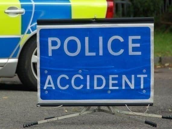 Two vehicles collided on the busy A-road between Milton Keynes and Aylesbury