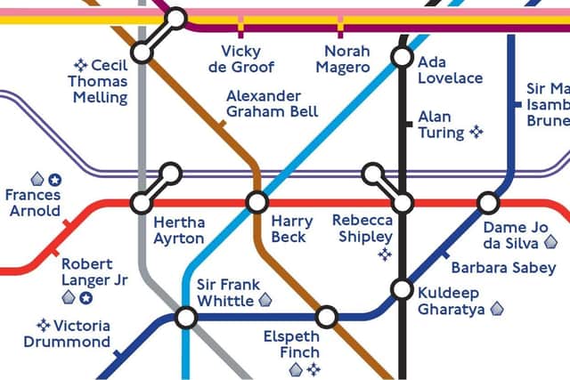 A fraction of the Engineering Icons Tube Map