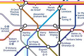 A fraction of the Engineering Icons Tube Map