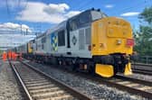 Rail engineers moved the stranded train from Bletchley after its derailment last week