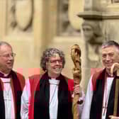 Bishop Steven with newly consecrated Bishops Mary and Dave.