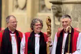 Bishop Steven with newly consecrated Bishops Mary and Dave.