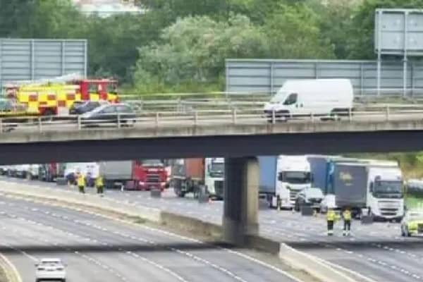 The M1 is currently closed northbound between Junctions 12 and 13