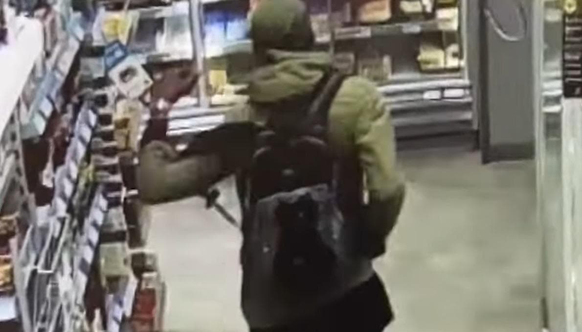 Exploding Cheese Theif Cheese-thief caught stealing on CCTV days after being let off by judge