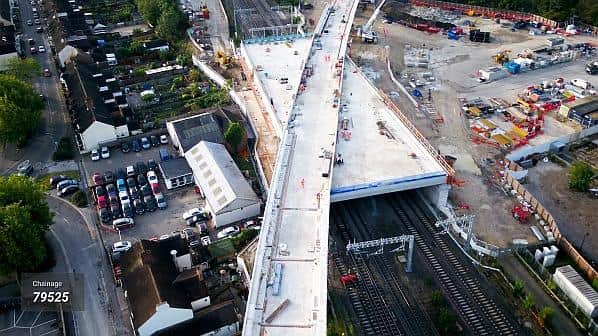 A new flyover has been built at Bletchley