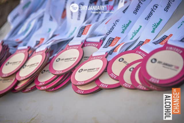 Dry January 10k medals, 2024
