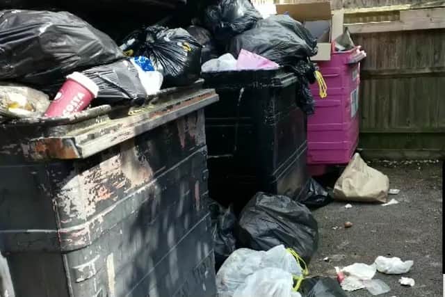 Residents say the rubbish had piled up over three weeks and was attracting rats.
