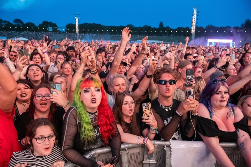 Fans at Bludfest at The National Bowl, Milton Keynes on Sunday, August 12, 2024. Photo by David Jackson