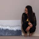 Bhavika Garg displays some of her project's artwork