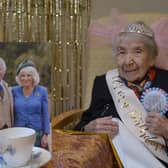 Mary Taylor celebrates her 100th birthday at the Brooklands Centre in Newport Pagnell