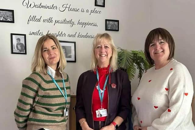Pictured from left, Sharon Godfrey - Head of Corporate Parenting, Cllr Zoe Nolan - Cabinet Member for Children and Families and Nicola Davis - Manager of Westminster House