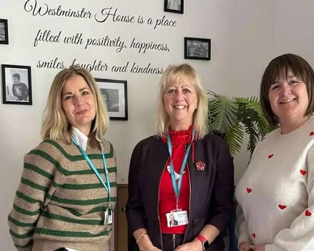 Pictured from left, Sharon Godfrey - Head of Corporate Parenting, Cllr Zoe Nolan - Cabinet Member for Children and Families and Nicola Davis - Manager of Westminster House
