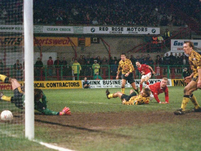 Arsenal were favourites for the 1991/92 FA Cup and were expected to easily roll over Wrexham. But they slipped to a 2-1 defeat after the Welsh side scored twice in the final nine minutes,