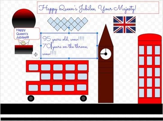 One of the Jubilee posters created by the primary school pupils