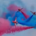 The Red Arrows at Shuttleworth.