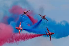The Red Arrows at Shuttleworth.