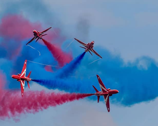 The Red Arrows at Shuttleworth.