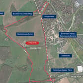 A map shows where the new Shenley Park estate will be in MK