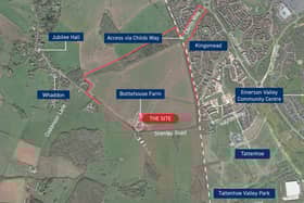 A map shows where the new Shenley Park estate will be in MK