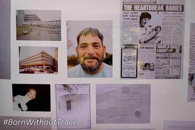 Newspaper cuttings from the Milton Keynes Citizen about Jon's abandonment in Bletchley as a newborn baby featured as part of the ITV programme