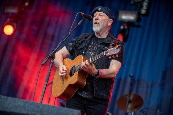 Richard Thompson on stage at Cropredy Convention in 2022. Picture by David Jackson