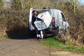 Ahmeed Oluwaseun Aderibigbe, from Bletchley, was caught fly-tipping a tumble dryer