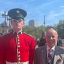 Roger Brewer at the royal garden party at Buckingham Palace