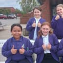 Thumbs up from Orchard Academy pupils