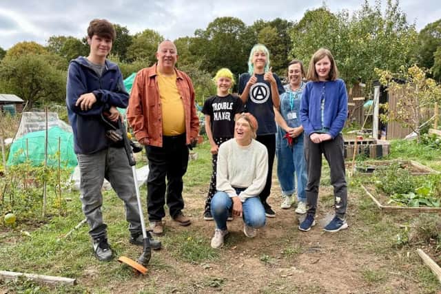 Young people have grown fruit and vegetables and built bird feeders and baths at an allotment in New Bradwell, which is managed by Milton Keynes City Council