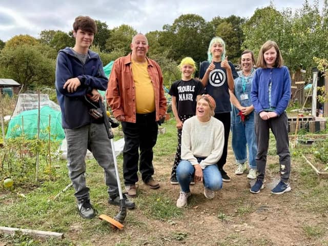 Young people have grown fruit and vegetables and built bird feeders and baths at an allotment in New Bradwell, which is managed by Milton Keynes City Council