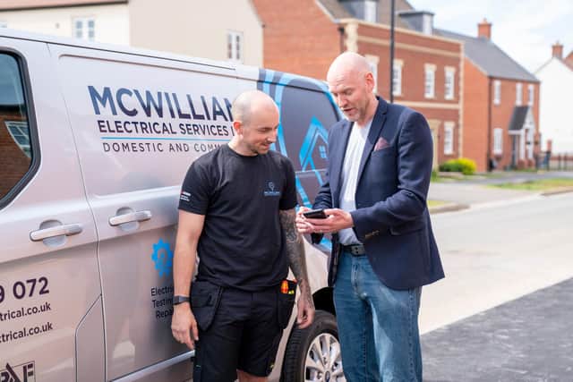 Iain Row of Fintrano, and Jack McWilliam of McWilliam Electrical