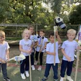 Local children taking part in the Hobby the Horse programme