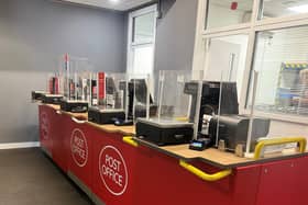 The temporary Post Office at the civic offices in Central Milton Keynes