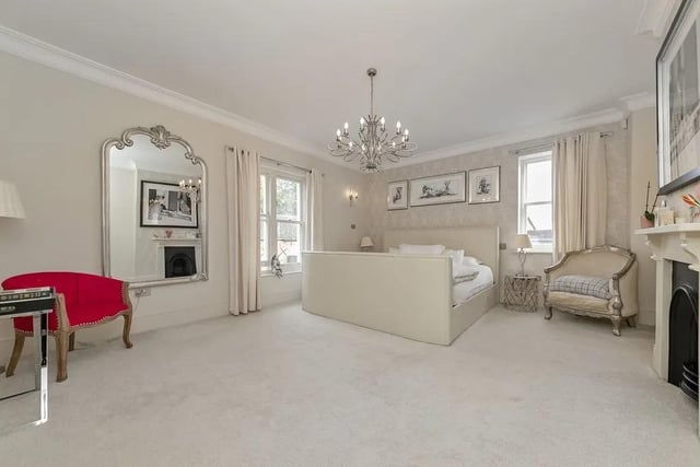 One of the five bedrooms