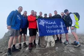 Three Peaks Challenge - Hikers reach the summit.